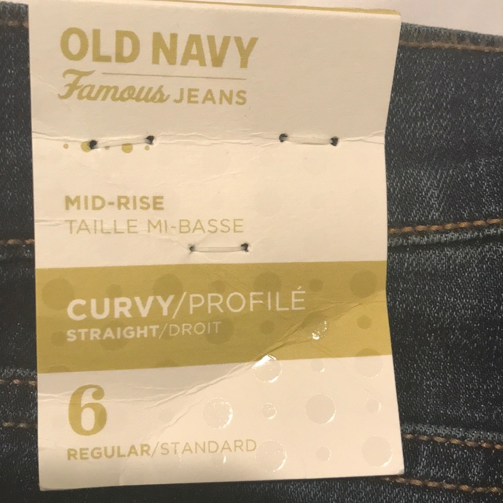 Old navy curvy profile dark wash mid rise Jean